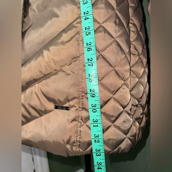 Kenneth Cole Reaction  Women's Quilted Puffer Coat - Brown - Picture 7 of 11